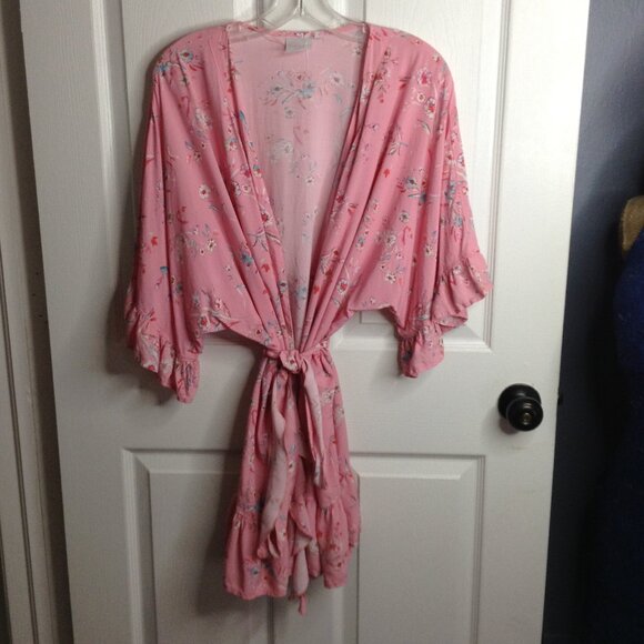 Plum Pretty Sugar XS/S Robe, Floral; Peonies & Mums; Quite Luxury, Girlhoodcore - Picture 4 of 7